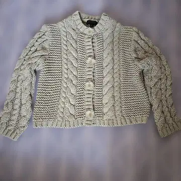 ZARA 가디건 플라워 버튼 택 포함