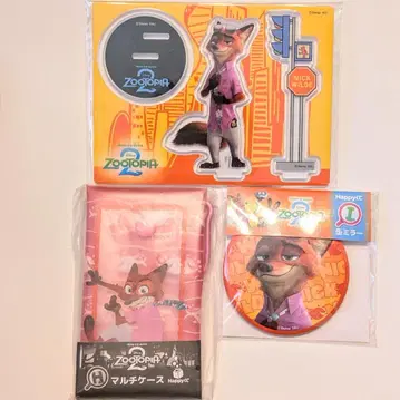 주토피아2 해피 복권 아크릴 스탠드 캔 거울 멀티 케이스