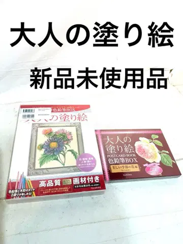 어른용 컬러링북 세트 수채 색연필 BOX 미사용품