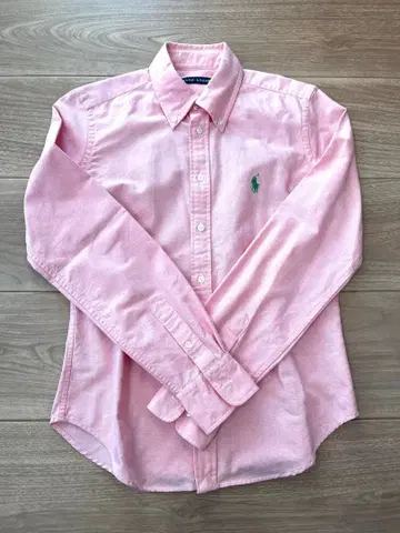 [새상품급] 랄프 로렌 긴팔 셔츠 핑크 포니 자수