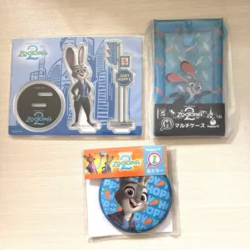 주토피아 복권 주디 아크릴 스탠드 캔 거울 멀티 케이스 세트