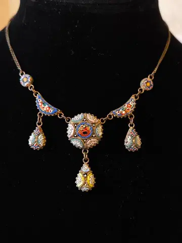 Vintage 이탈리아제 빈티지 마이크로 모자이크 목걸이