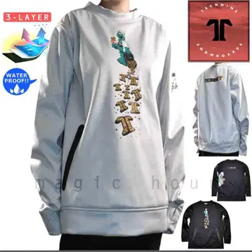 TECHNINE 발수 후드티 믹스 화이트 S