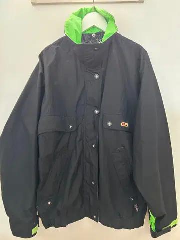CB 블랙/그린 90s 나일론 자켓