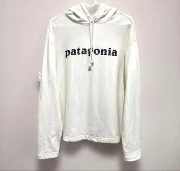 patagonia 후드 부착 속기모 후드티 화이트