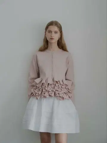 스완 가디건 M 사이즈 핑크