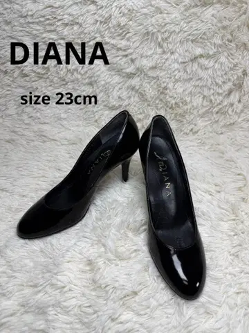 DIANA 다이애나 블랙 에나멜 펌프스 23cm 힐 블랙