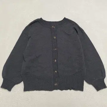 레이 카즌 니트 가디건 숏 기장 심플 오피스 캐주얼 F