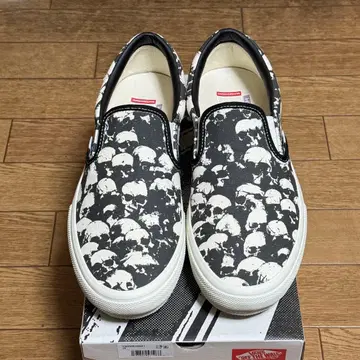 반스 스케이트 슬립온 스컬 파일 팝 쿠시 28cm 새상품