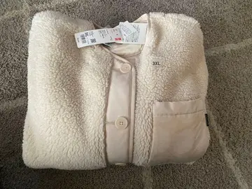 유니클로 마리메꼬 플리스 가디건 3XL 내추럴