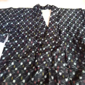 카스리 기모노 블랙 계열 재팬 빈티지