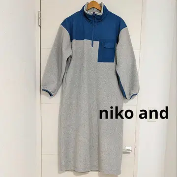 niko and 플리스 x 나일론 롱 원피스
