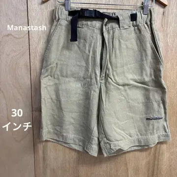Manastash 베이지 숏팬츠 조정 가능한 벨트 포함