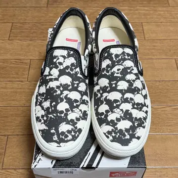 반스 스케이트 슬립온 스컬 파일 팝 쿠시 28.5cm