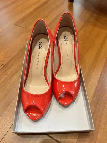 ORiental Traffic 오픈토 하이힐 짙은 핑크