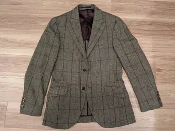 HACKETT 테일러드 자켓 그레이 계열 체크 무늬