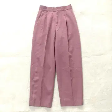 6 ROKU KERSEY PANTS 테이퍼드 팬츠 울 핑크 36