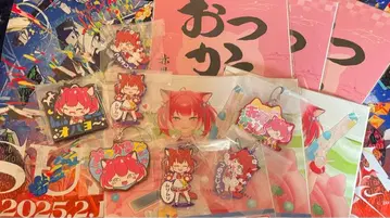 아카미 카루비 제일복권 아크릴 키링 & 클리어 포스터 세트