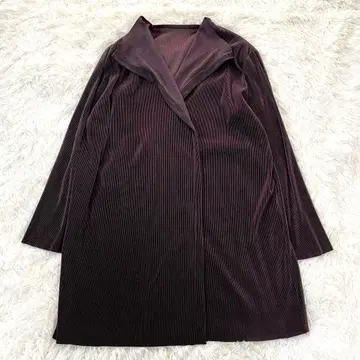 KOIBITOMISAKI 플리츠 다크 브라운 F 사이즈 겉옷 긴팔