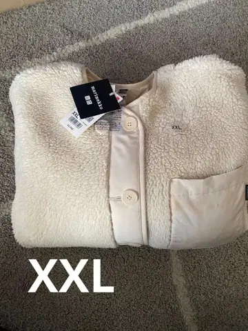 유니클로 마리메꼬 플리스 가디건 XXL 내추럴