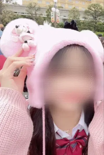 디즈니 팬캡 핑크 미니