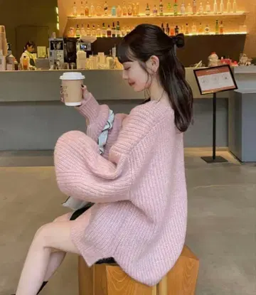 hinari 오버 사이즈 컬러 니트