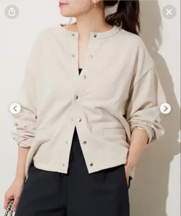 저널 스탠다드 맨투맨 스냅 가디건