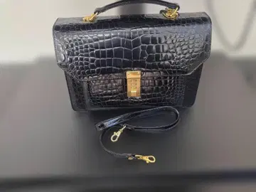 amiet 비즈니스 백 크로커다일풍 블랙