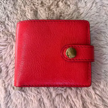 ponte 레드 x 브라운 이단 접이식 지갑