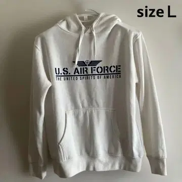[X'mas 세일] U.S.AIRFORCE 화이트 후드티 트레이닝복 L