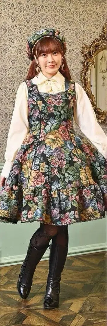 새상품 노엘 드 메모와르 오버롤 스커트 쿠루미 블랙 3L