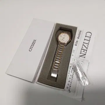 CITIZEN 아날로그 쿼츠 손목시계 골드 실버