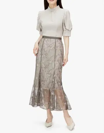 3피스 레이스 원피스 SWFO222051 그레이