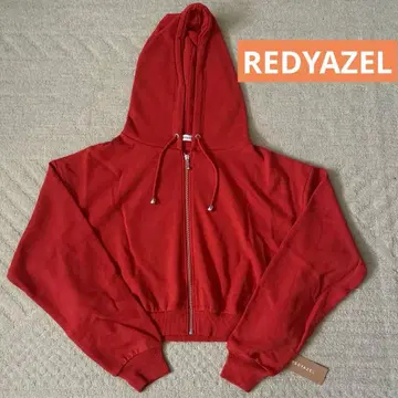 [ 새상품급 ] REDYAZEL 지퍼 후드티 레드