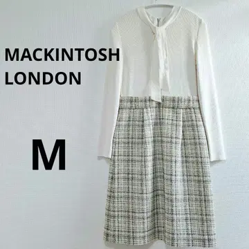 매킨토시 런던 니트 원피스 도킹 체크 38 이소재