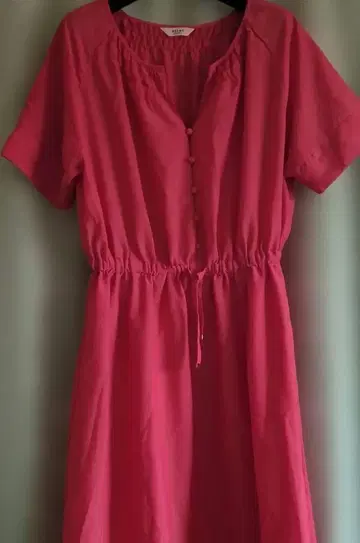 새상품급 BEAMS HEART 핑크 원피스 프리 더스티 핑크 L XL