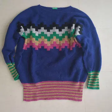 UNITED COLORS OF BENETTON 네이비 스웨터