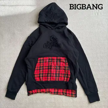 BIGBANG 체크 후드티 프리 사이즈