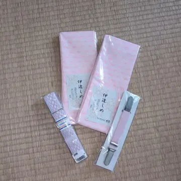 다테지메 기모노 착용법 벨트 세트 핑크