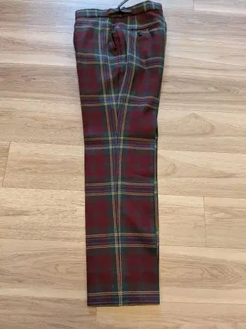 HACKETT LONDON 타탄 체크 사이드 조절 슬랙스