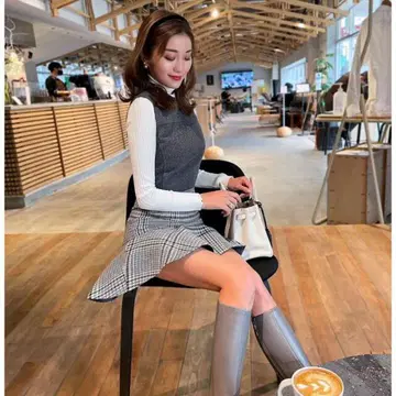 셰리에 트위드 체크 원피스