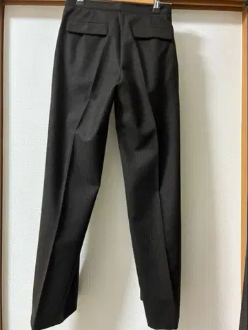 JIL SANDER 다크 브라운 스트라이프 슬랙스 34