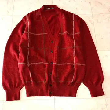 DAKS LONDON 닥스 체크 무늬 가디건 M