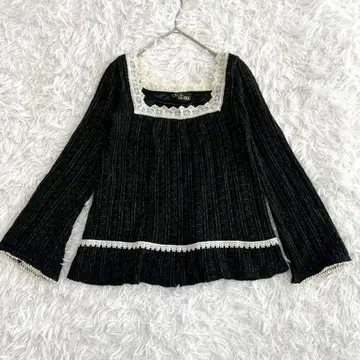 세실 맥비 CECIL McBEE 니트 블라우스 블랙 Y2K 헤이세이 갸루