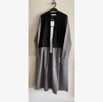 [ 미사용 새상품 ] TRANOI 레이어드 원피스 차콜 그레이