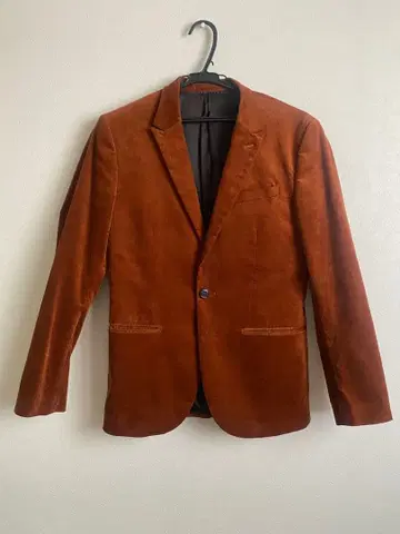 브라운 스웨이드 테일러드 자켓