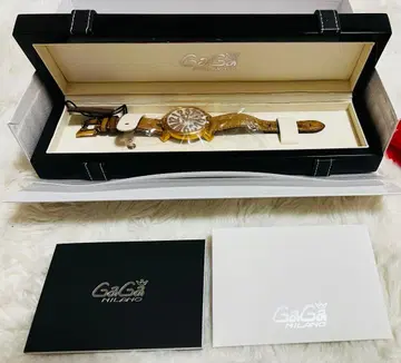 GaGa Milano/손목시계/골드/브라운/정크/여성용