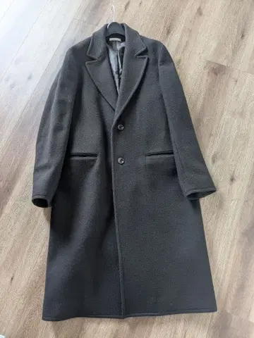 다크 그레이 체스터 코트 슬릿