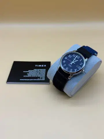TIMEX 남성용 손목시계 블랙 다이얼 네이비
