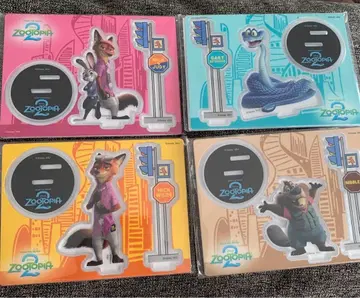 해피 복권 주토피아2 G상 아크릴 스탠드 프롭스 4개 세트